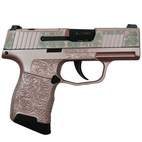 Sig Sauer P365 9MMLUGER Striker-Fired Pistol Guns & Roses Rose Gold 9mm 3.1″