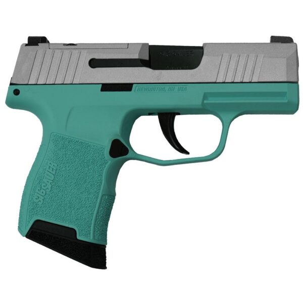 Sig Sauer P365 9MMLUGER Striker-Fired Pistol Silver Slide/Robin’s Egg Blue