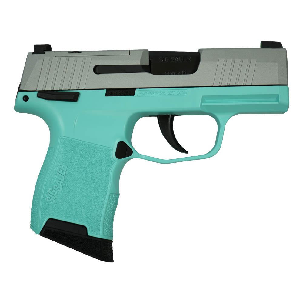 Sig Sauer P365 9MMLUGER Striker-Fired Pistol Silver Slide/Robin's Egg Blue