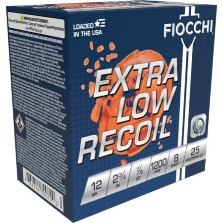 FIOCCHI 12GA 2 3/4″ 7/8oz #8 LOW RECOIL TRAINER 25RD