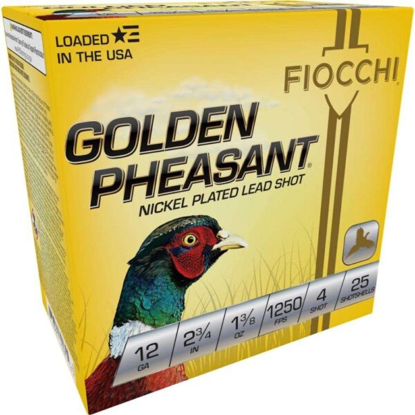 GOLDEN PHEASANT NP 12ga 2 3/4″ 1 3/8oz #4 1250fps 25RD