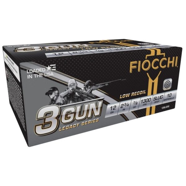 Fiocchi 3 Gun Match Shotshells 12ga 2-3/4″ 7/8oz 1300 fps Slug 10/ct