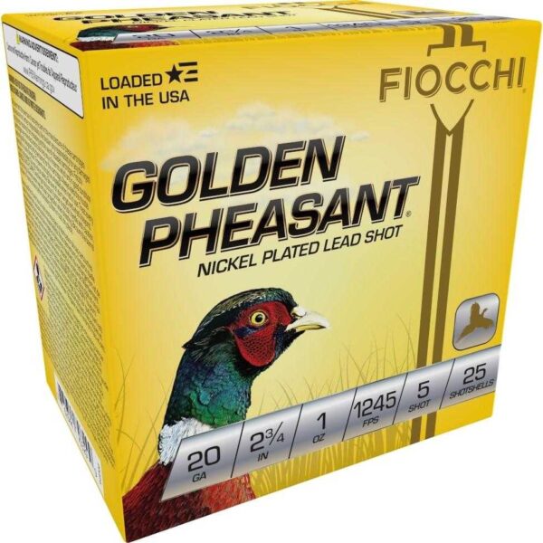 GOLDEN PHEASANT NP 20ga  2 3/4″ 1oz #5 1245fps 25RD