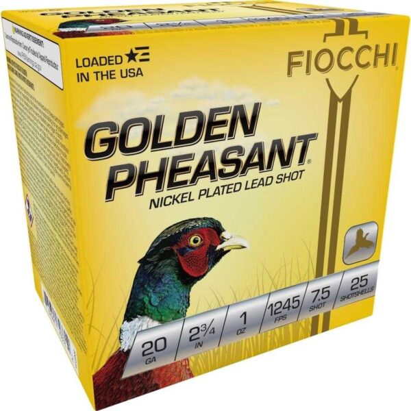 GOLDEN PHEASANT NP 20ga 2 3/4″ 1oz  #7.5 1245fps 25RD