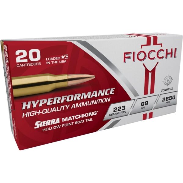 Fiocchi Exacta Match Rifle Ammunition .223 Rem 69 gr HPBT 2735 fps – 20/box