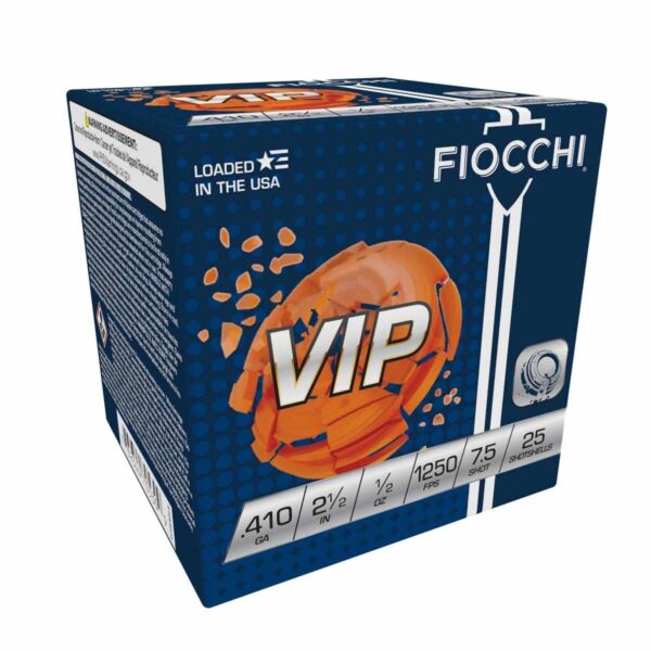 Fiocchi Premium Target Loads .410 ga 2 1/2″ 1/2 oz #7.5 1250 fps 25/ct