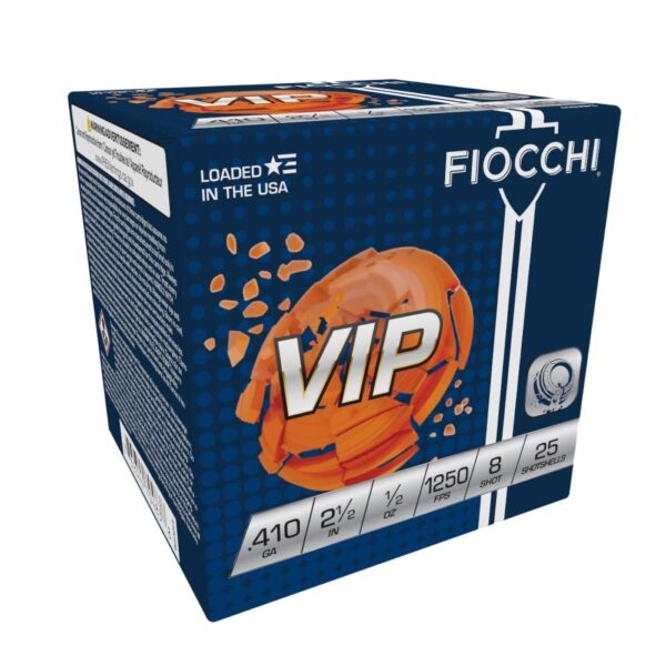 Fiocchi Premium Target Loads .410 ga 2 1/2″ 1/2 oz #8 1250 fps 25/ct