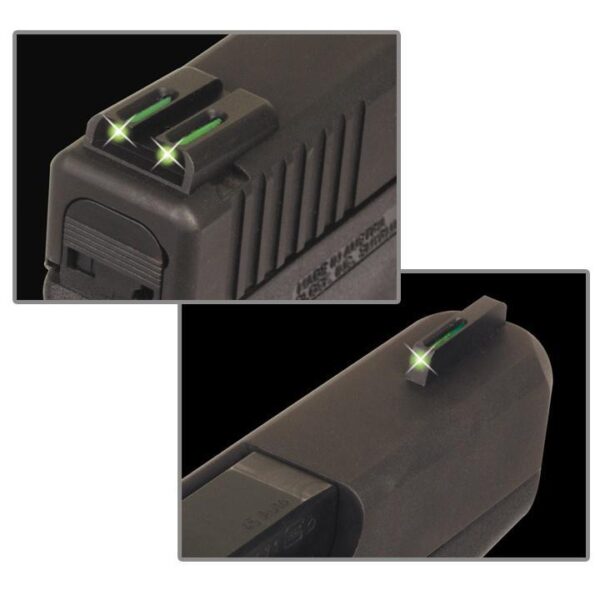 Truglo TFO Tritium/Fiber-Optic Day/Night Sights Fit Sig #6 Front/#8 Rear – Front Green/Rear Green