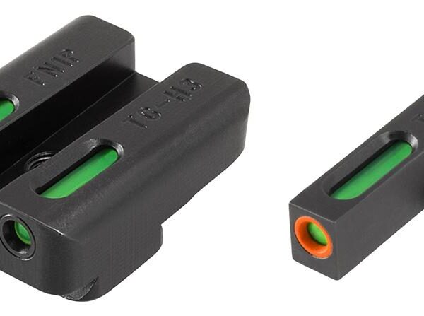 Truglo TFX Pro Tritium/Fiber-Optic Day/Night Sights Fit FNH FNP-9|FNX-9|FNS-9|FNS-9 Compact – Front Outline Orange/Rear Green