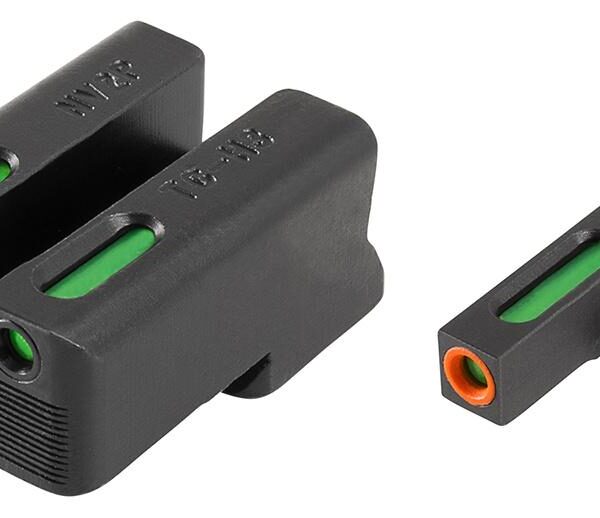 Truglo TFX Pro Tritium/Fiber-Optic Day/Night Sights Fit Novak LoMount cut .270 front / .500 rear – Orange Outline Front/Rear Green