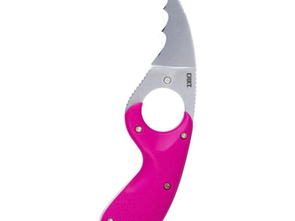CRKT Bear Claw Fixed Knife 2-2/5" Hawkbill Blade Pink