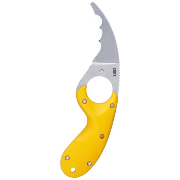 CRKT Bear Claw Fixed Knife 2-2/5″ Hawkbill Blade Yellow