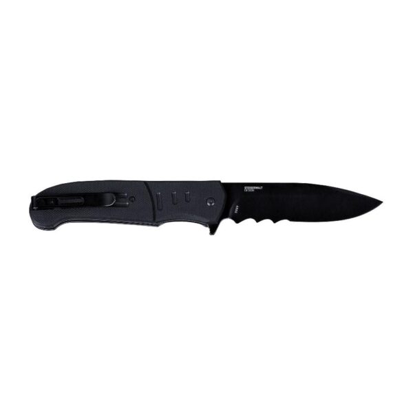 CRKT Ignitor Assisted Folding Knife 3-1/2″ Drop Point Blade Black with Veff Serrations