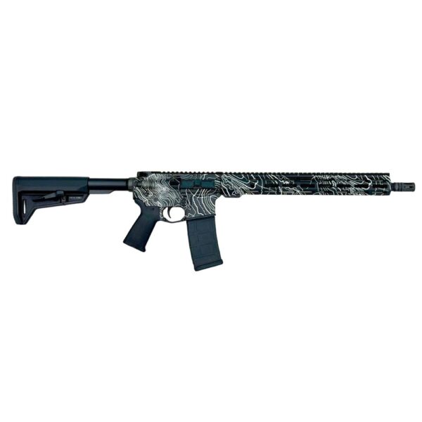 Shark Coast Tactical Black Topography AR-15 5.56 16″ 30rd MLOK