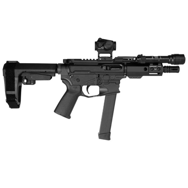 Shark Coast Tactical Midnight 9mm AR Pistol Bundle 5” Threaded — Vortex & Streamlight