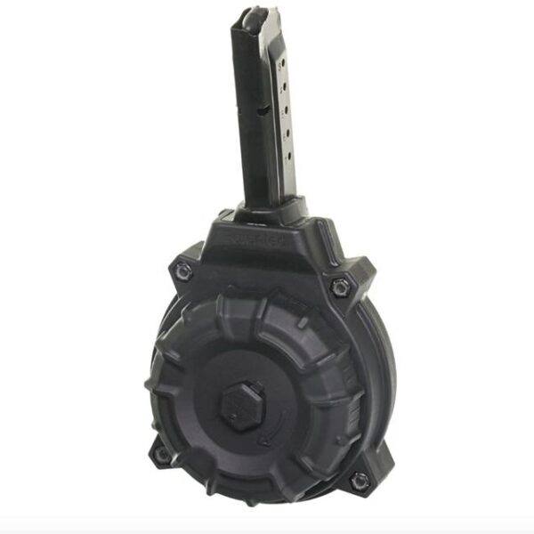 Promag S&W Shield Magazine 9mm Black Polymer Drum – 50/rd