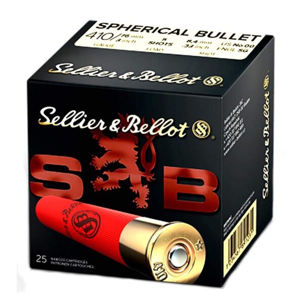 Sellier & Ballot Shotshells .410 ga 3″ 5 plts 1181 fps #00 25/ct