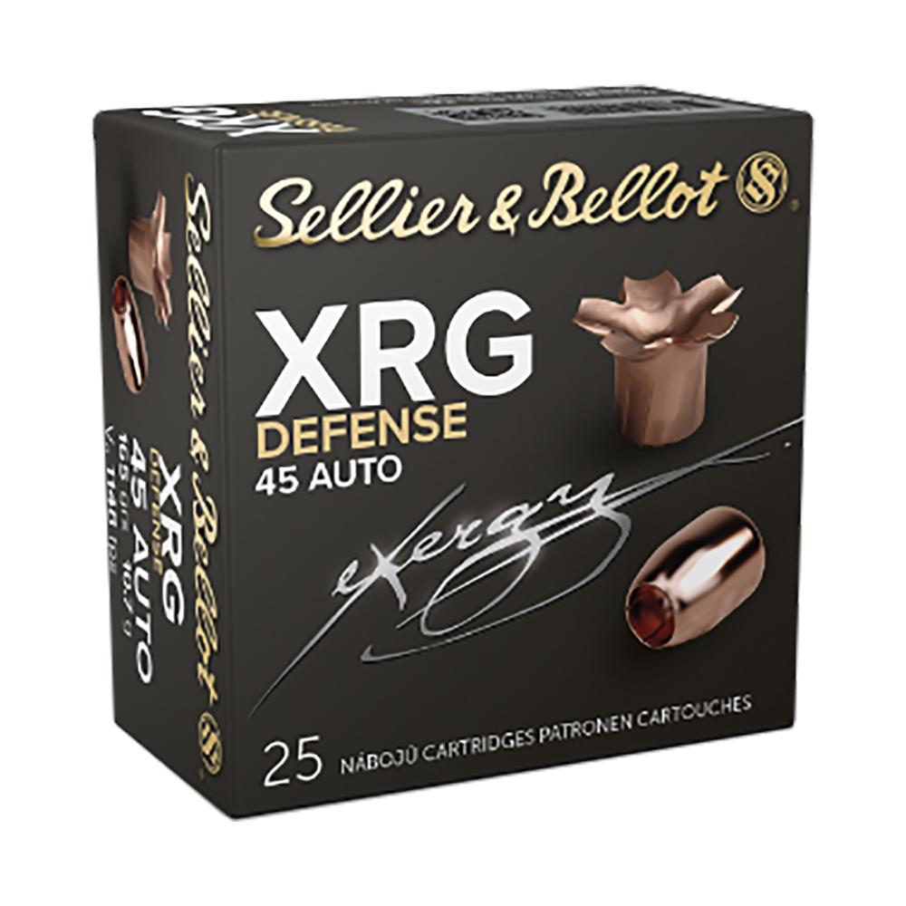 Sellier & Bellot XRG Defense Handgun Ammunition .45 ACP 165gr HP 1148 fps 25/ct