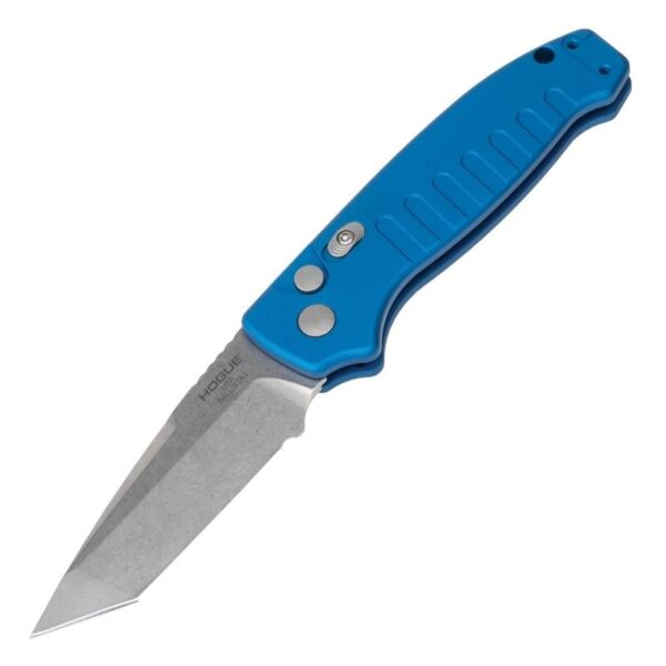 Hogue Ballista I Automatic Folder Knife 3 1/2″ Tanto Blade Blue