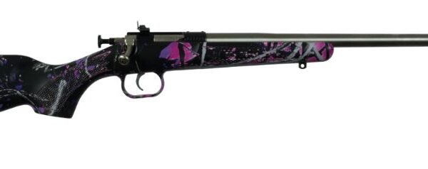 Crickett .22 LR Single Shot Bolt-Action 16.1″ Stainless Youth Rifle Muddy Girl