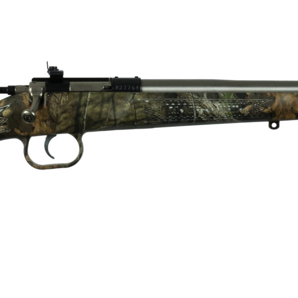 Crickett .22 LR Single Shot Bolt-Action 16.1″ Stainless Youth Rifle Break-Up