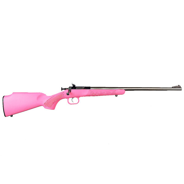Crickett .22 LR Single Shot Bolt-Action 16.1″ Stainless Youth Rifle Pink