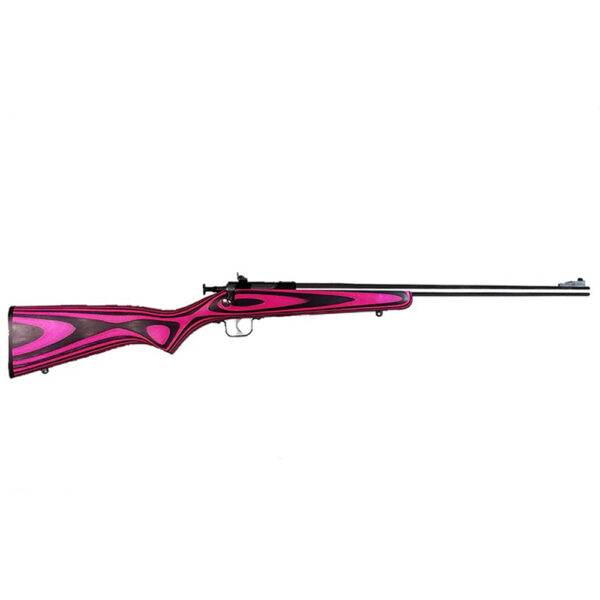 Crickett .22 LR Single Shot Bolt-Action 16.1″ Stainless Youth Rifle Pink