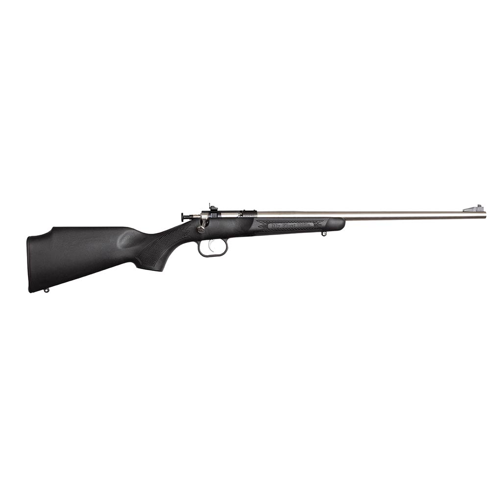 Crickett .22 WMR Single Shot Bolt-Action 16.1" Stainless Youth Rifle Black