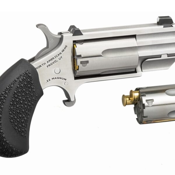 NAA Pug .22 WMR/.22 LR Convertible SA Revolver 1in Stainless 5rd