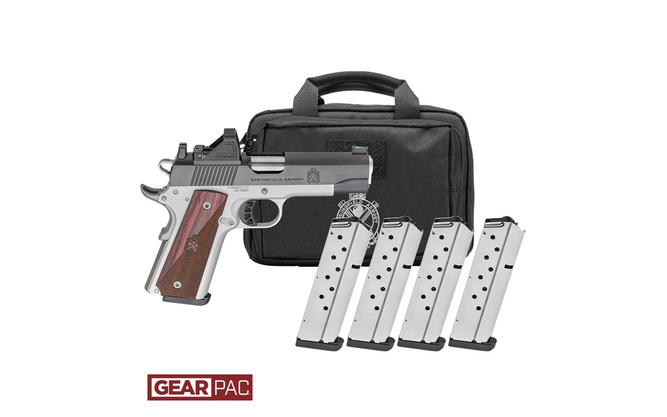 Springfield Armory 1911 Ronin .45 ACP Gear-Up Pistol 4.25" Blue/SS