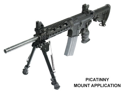 UTG BIPOD TACTICAL OP 8-12.4″ – PICATINNY MOUNT W/STUD ADAPTER