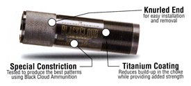 CARLSONS CHOKE TUBE BLACK – CLOUD 12GA L-RANGE ACCU-MAG