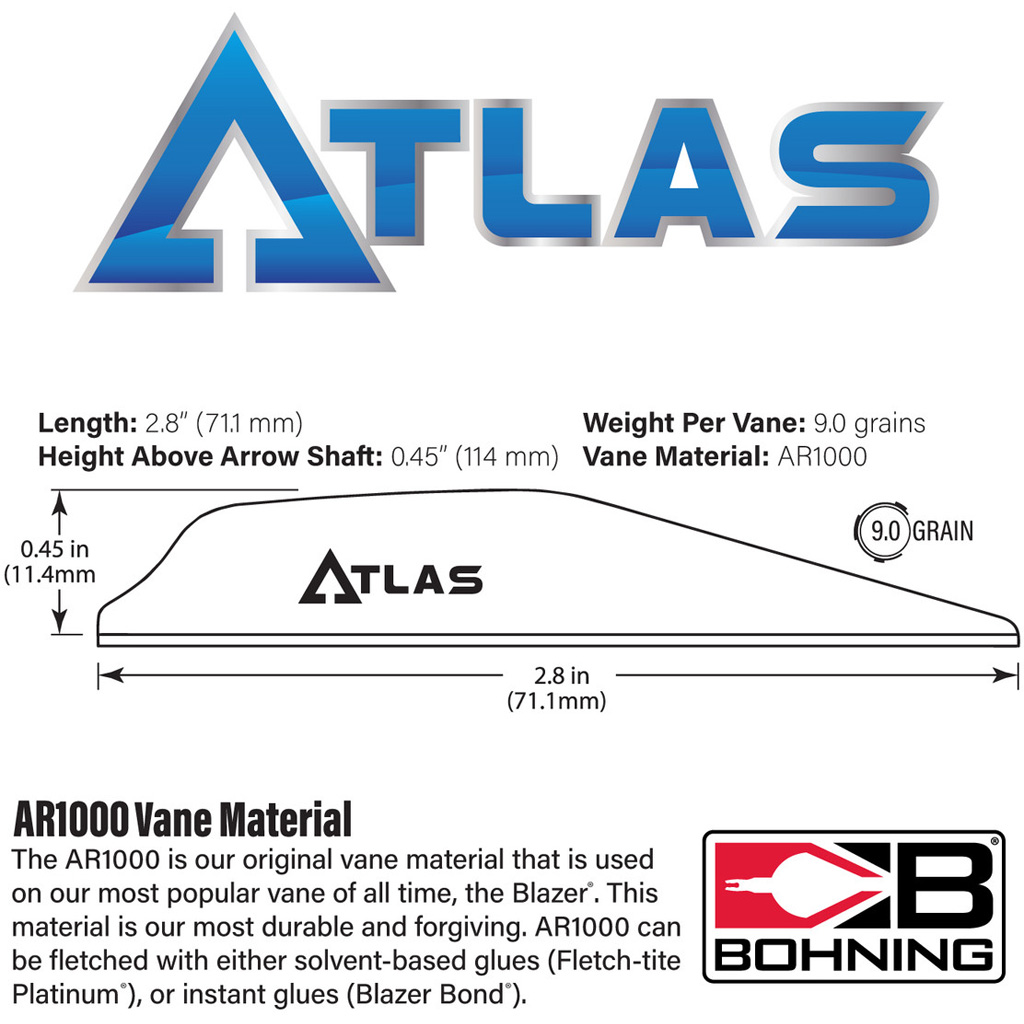 Bohning Atlas Vanes Hot Pink 100 pk. - Image 2