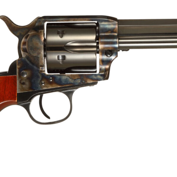 Taylors & Company 556104 1873 Cattleman Drifter 357 Mag Caliber with 4.75″ Blued Finish Barrel, 6rd Capacity Blued Finish Cylinder, Color Case Hardened Finish Steel Frame & Walnut Grip