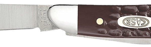 Case 00046 Peanut 2.10″/1.53″ Folding Clip/Pen Plain As-Ground Tru-Sharp SS Blade/Brown Jigged Synthetic Handle