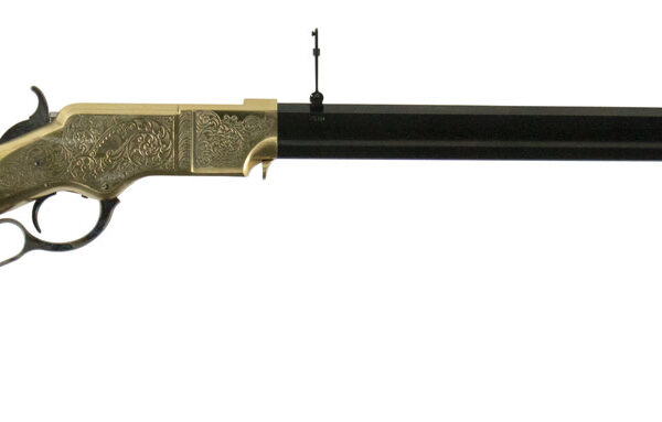 Taylors & Company 550296 1860 Brass Engraved 44-40 Win 13+1 24.25″ Blued Octagon Barrel, Brass Engraved/ Brass Receiver, Walnut/ Synthetic Stock, Right Hand