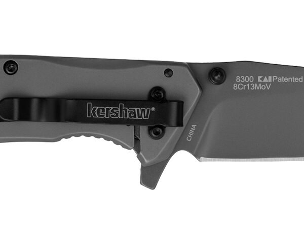 Kershaw 8300 DuoJet  3.25″ Folding Clip Point Plain Gray TiCN 8Cr13MoV SS Blade Gray TiCN Stainless Steel Handle Includes Pocket Clip