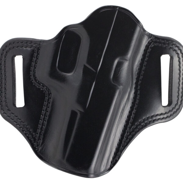 Galco CM228B Combat Master OWB Black Leather Belt Slide Compatible w/Glock 20/21/37, Belt 1.75″ Wide Right Hand