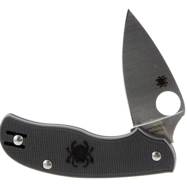 Spyderco C127PBK Urban Lightweight 2.61″ Folding Drop Point Plain N690Co SS Blade Black FRN Handle Includes Pocket Clip