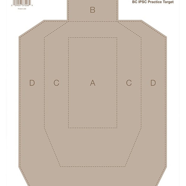 Birchwood Casey 37018 EZE-Scorer  IPSC Paper Hanging Universal 12″ x 18″ Tan 100 Per Pkg
