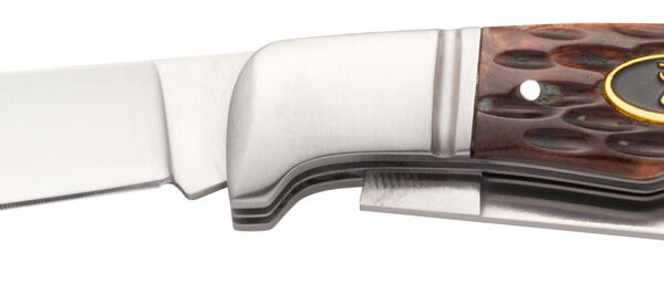 Browning 3220012 Joint Venture  2.88″ Folding Drop Point/Spey Point Plain 8Cr13MoV SS Blade Brown Jigged Bone Handle