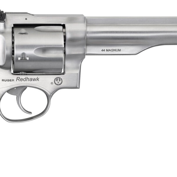 Ruger 5041 Redhawk  Large Frame 44 Special/44 Rem Mag 6rd, 7.50″ Satin Stainless Steel Barrel, Dual Chambered Satin Stainless Cylinder & Frame, Hardwood Grip