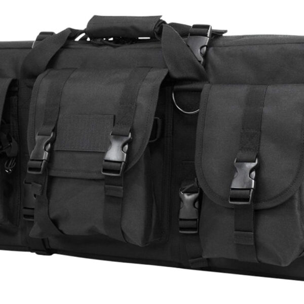 NcStar CVCPD2962B28 VISM Deluxe SubGun Case 28″ Black PVC Fabric w/ Exterior Pockets Zippers & Padding for 2 AR or AK Pistols