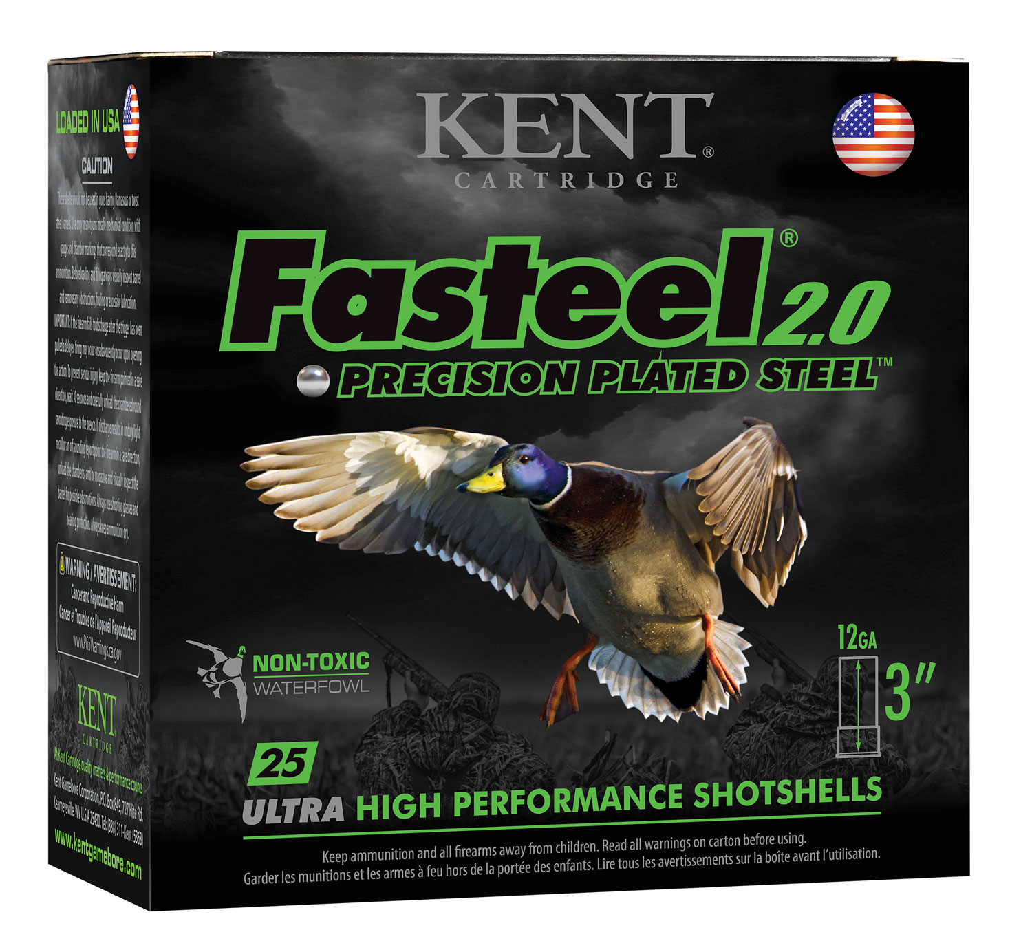 Kent Cartridge K123FS321 Fasteel 2.0 12 Gauge 3" 1 1/8 oz 1 Shot 25 Per Box/ 10 Case