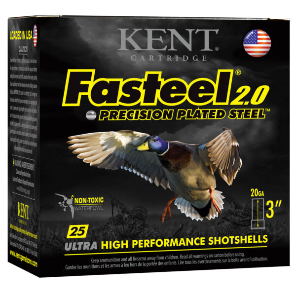 Kent Cartridge K203FS244 Fasteel 2.0  20 Gauge 3″ 7/8 oz 4 Shot 25 Per Box/ 10 Case