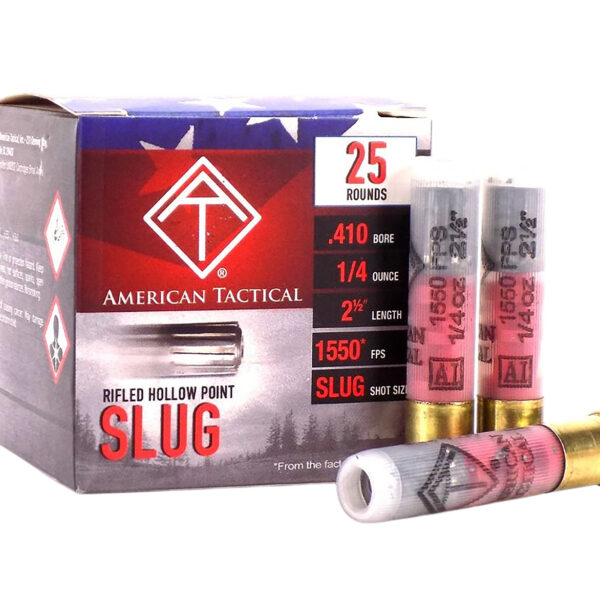 ATI ATIAC410R Shotshell 410Gauge 2.50″ 1/4oz Slug Shot 25 Per Box/10 Case