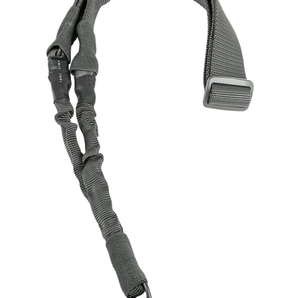 NcStar AARS1PU Single Point Sling  Urban Gray Nylon 44″-60″ OAL Adjustable Bungee Rifle