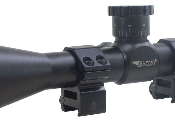BSA 17312X40AO Sweet 17 Black Matte 3-12x 40mm AO 1″ Tube 30/30 Duplex Reticle