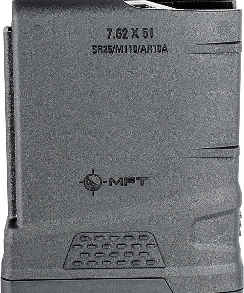 MFT MAGAZINE AR10/SR25 7.62X51 – 308 WIN 10RD BLACK POLYMER