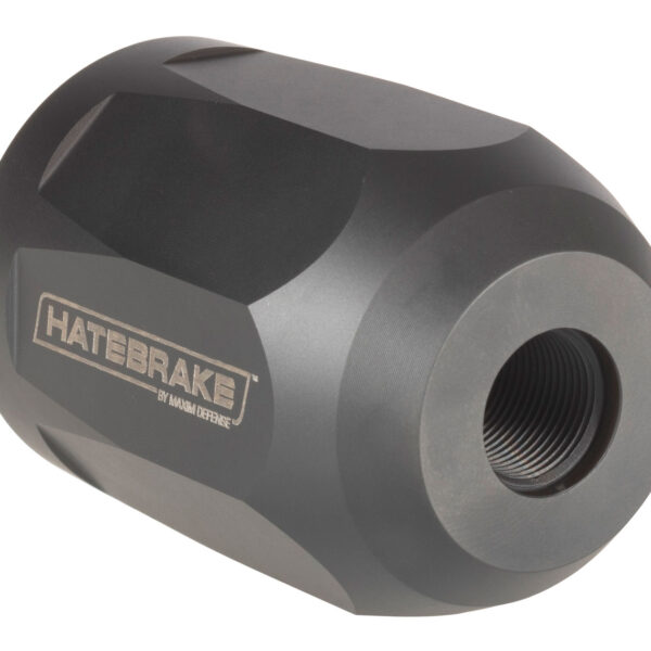 Maxim Defense MXM47707 Hate Brake  Black DLC 17-4 Stainless Steel with 1/2″-28 tpi Threads, 2.40″ OAL, 1.50″ Diameter & Octagon Shape for 5.56x45mm NATO